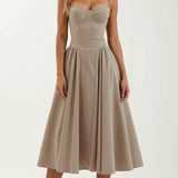 Odete - Vestido Midi con Cuerpo Estructurado