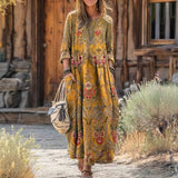 Maria - Vestido Casual de Manga Larga con Toque Vintage