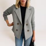 Marta - Abrigo Chic con Mangas de Tela