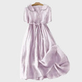 Vestido Clásico con Detalles de Botones