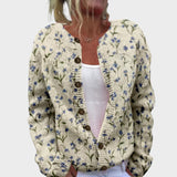 Camila - Cárdigan Floral de Otoño Elegante