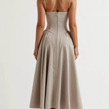 Odete - Vestido Midi con Cuerpo Estructurado