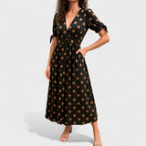 Eva - Midi Dress with Lunar Print