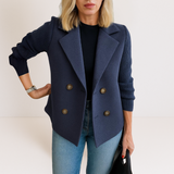 Marta - Abrigo Chic con Mangas de Tela