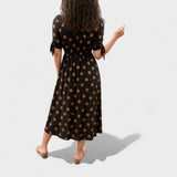 Eva - Midi Dress with Lunar Print