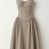 Odete - Vestido Midi con Cuerpo Estructurado