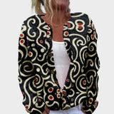 Gabriela - Cardigan Floral de Otoño Elegante