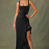 Bela - Corset Satin Dress