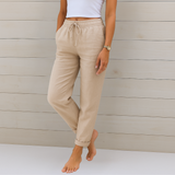 Sara - Pantalones Premium de Lino Elástico