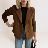 Marta - Abrigo Chic con Mangas de Tela