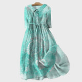 Vestido Turquesa con Diseño de Tortuga