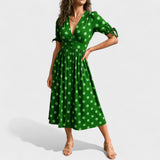 Eva - Midi Dress with Lunar Print