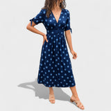 Eva - Midi Dress with Lunar Print