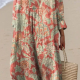 Elis - Vestido Vintage con Estampado Floral