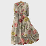 Vestido Vintage con Detalle de Ramo