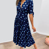 Mónica - Vestido Chic con Estampado de Lunares