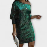 Vestido de noche con brillantes lentejuelas