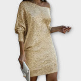 Vestido de noche con brillantes lentejuelas
