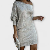 Vestido de noche con brillantes lentejuelas