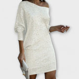 Vestido de noche con brillantes lentejuelas