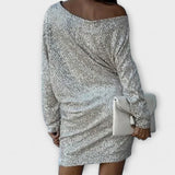 Vestido de noche con brillantes lentejuelas