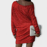 Vestido de noche con brillantes lentejuelas