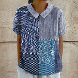 Alina - Camisa de Estampado Patchwork