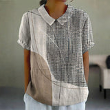 Lana - Camisa con Diseño Abstracto de Puntos y Líneas