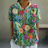 Diana - Camisa Floral con Diseño Acuarelado