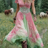 Serena - Vestido Corto Floral Maxi