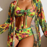 Natália - Bikini con Falda Floral