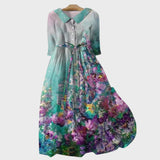 Vestido Floral con Efecto Degradado