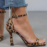 Júlia - Tacones Altos con Estampado de Leopardo
