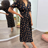 Mónica - Vestido Chic con Estampado de Lunares