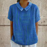 Mara - Camisa de Rayas Geométricas