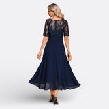Mariana - Vestido de Encaje con Manga Corta