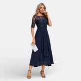 Mariana - Vestido de Encaje con Manga Corta