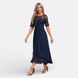 Mariana - Vestido de Encaje con Manga Corta