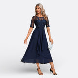 Mariana - Vestido de Encaje con Manga Corta