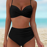 Teresa - Bikini de Cintura Alta con Estilo Elegante