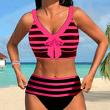 Laura - Bikini de Rayas con Cintura Alta