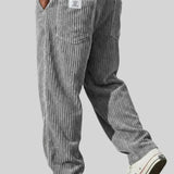Enzo - Pantalones de Pana para Hombre con Cintura Ajustable