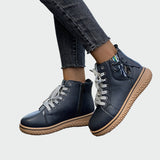 Botas de cuero ortopédicas de tobillo bajo
