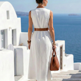 Júlia | Vestido Midi con Detalle de Contraste