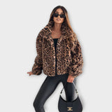 Leonor - Abrigo Estampado de Leopardo