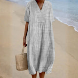 Ophelia - Vestido Relaxado com Listras