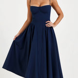 Odete - Vestido Midi con Cuerpo Estructurado