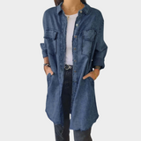 Camisa de denim con cuello clásico