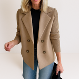Marta - Abrigo Chic con Mangas de Tela