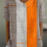 Lena - Camisa a Rayas con Diseño en Bloques de Color